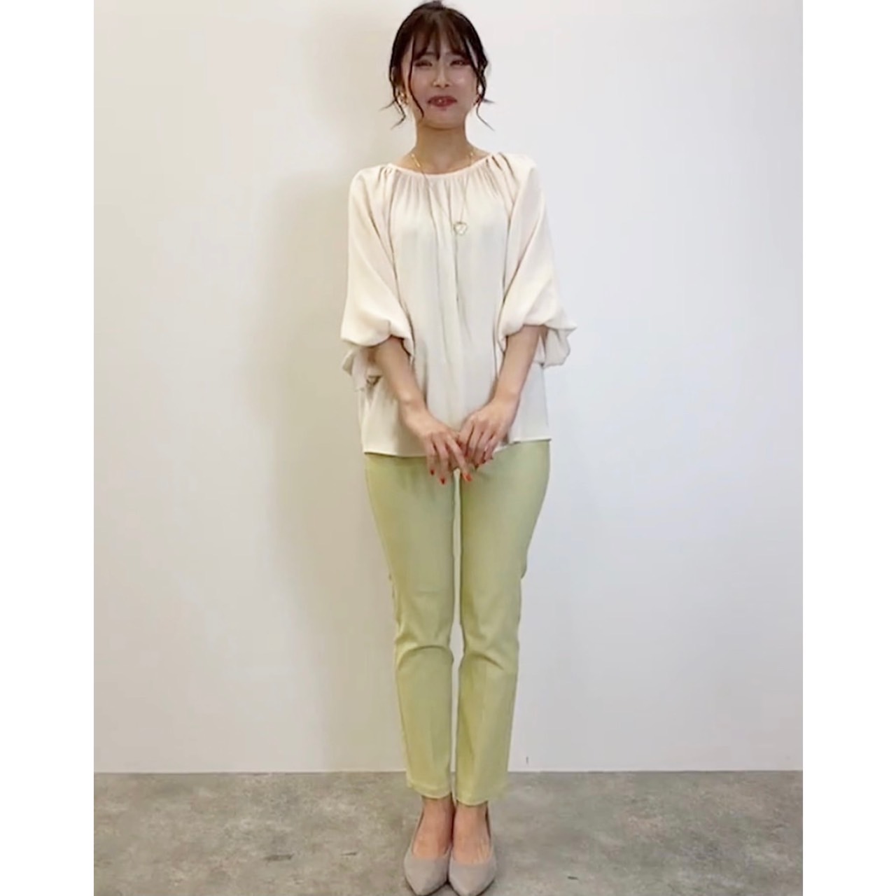stola.】ストラ ワンピース 楊柳シャンブレー レース タグ付き未使用品 