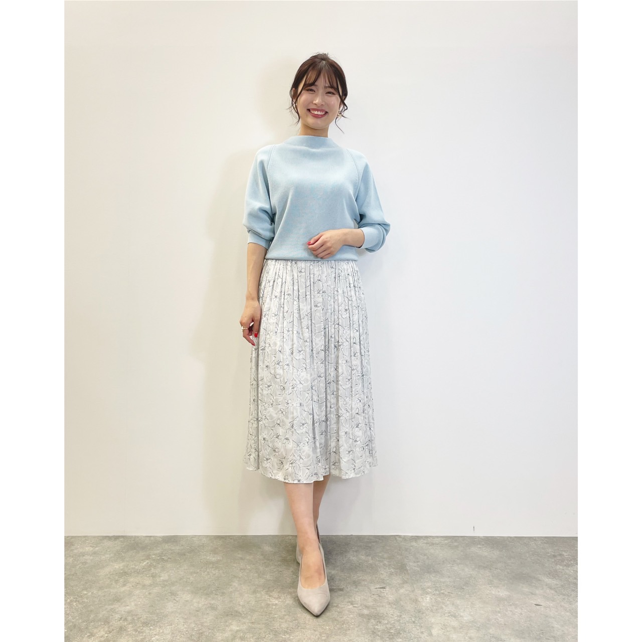 stola.】ストラ ワンピース 楊柳シャンブレー レース タグ付き未使用品 
