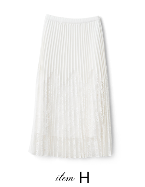 裾レースプリーツスカート
