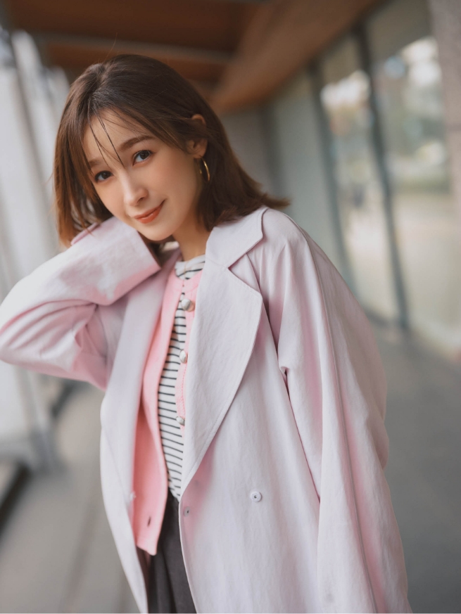 Pink Light Long Coat