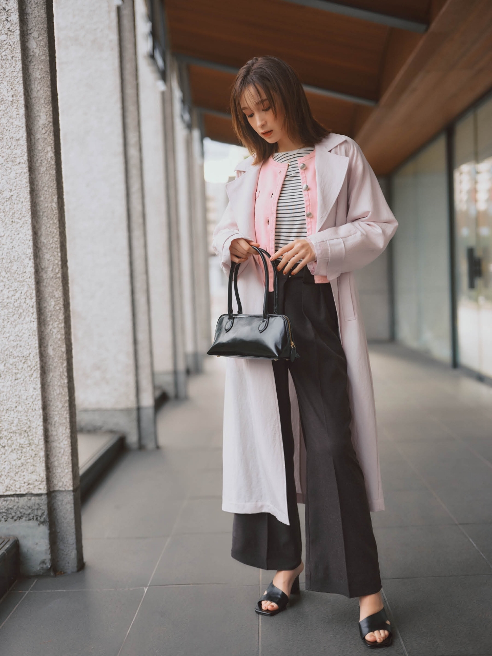 Pink Light Long Coat