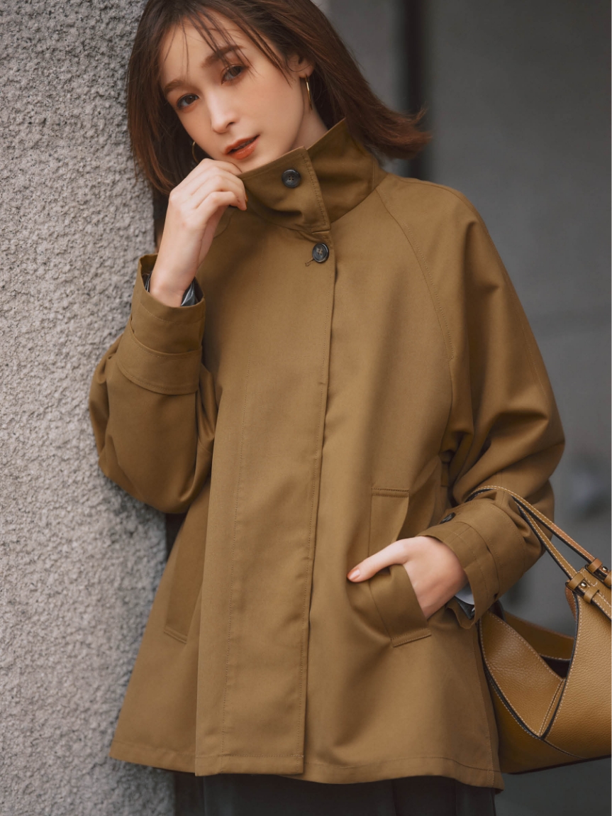 Stand Collar Short Trench Coat