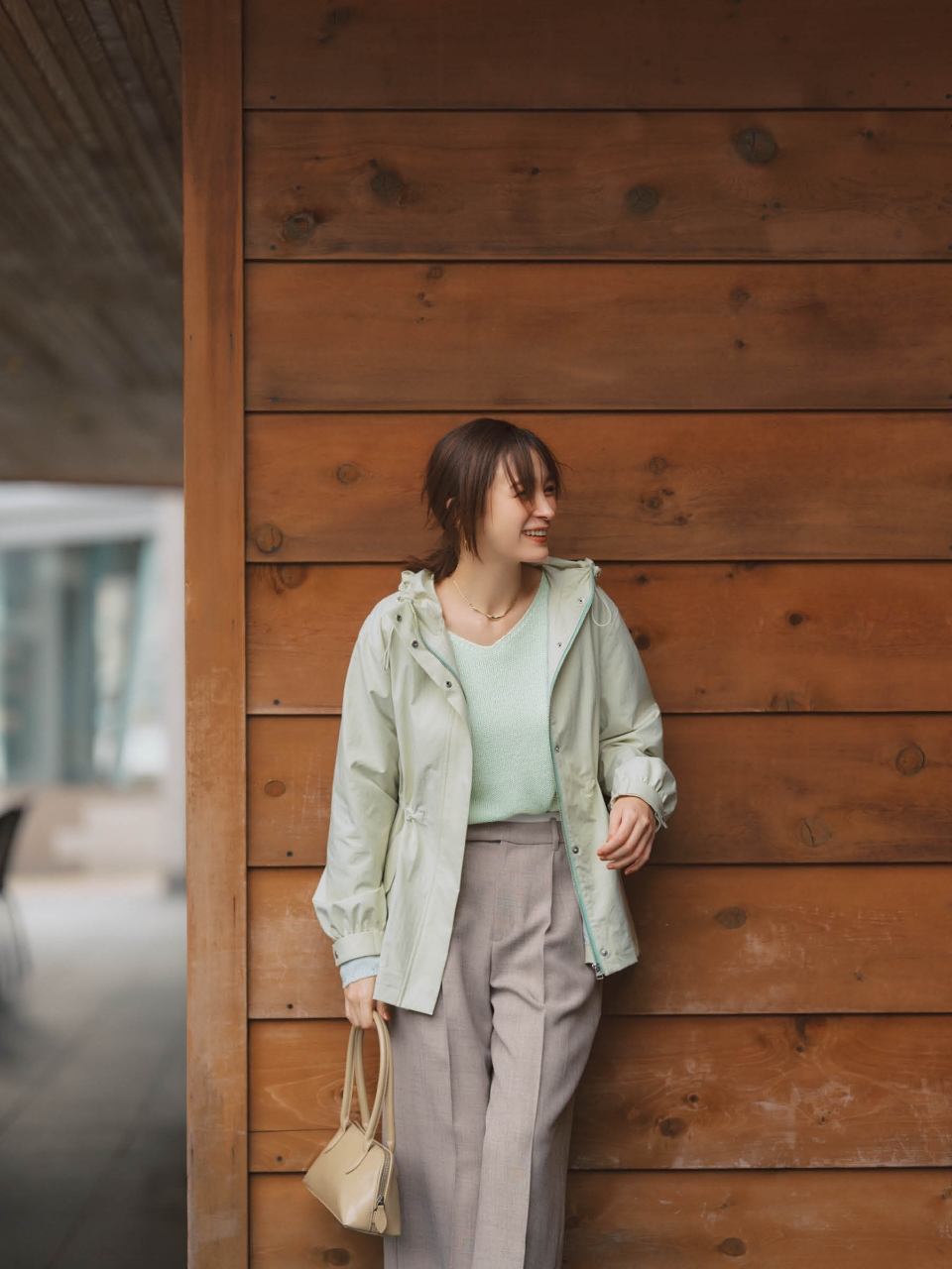 Lime Green Hooded Blouson