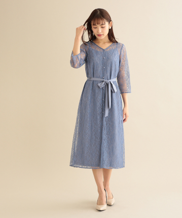 レース羽織付き催事ワンピース Stola ストラ 公式通販サイト