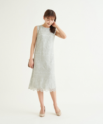 レース チュール重ね着催事ワンピース Stola ストラ 公式通販サイト