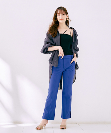 リネンギャザーロングシャツ｜Stola.（ストラ）公式通販サイト