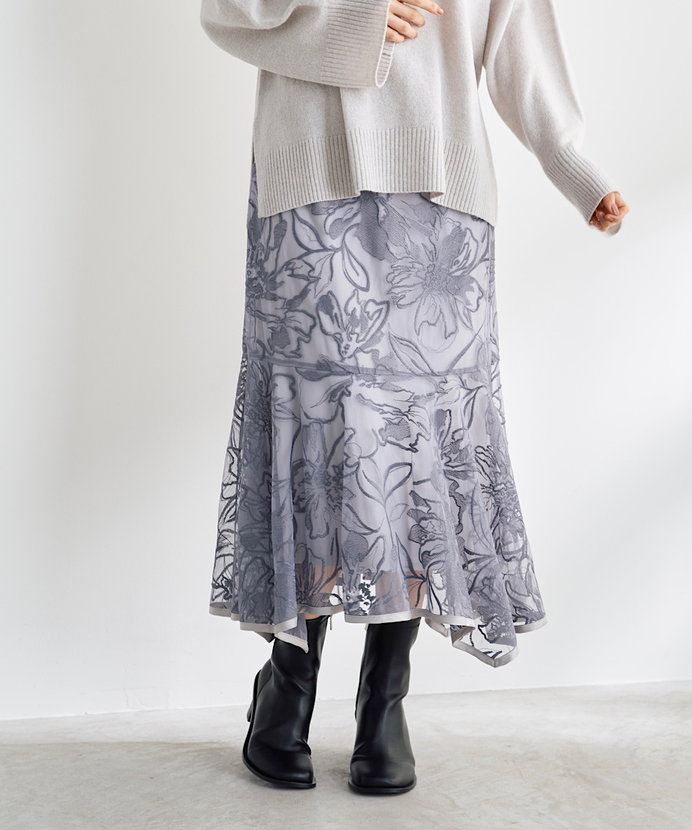 刺繍マーメイドスカート｜Stola.（ストラ）公式通販サイト
