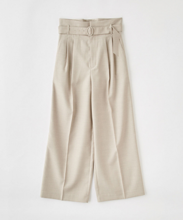 折り返しベルトワイドパンツ