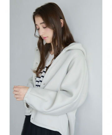 【美品】ANAYI ダンボールフードパーカー 2021完売品 ライトグレー 美品】ANAYI ダンボールフードパーカー 2021完売品 ライトグレー