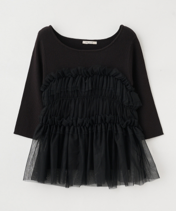 【EC限定】チュールドッキングニットプルオーバー