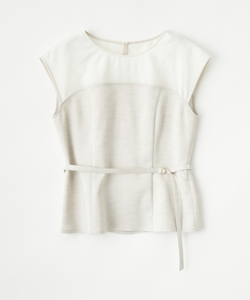 【接触冷感・撥水・UVカット】ベルト付きブラウス