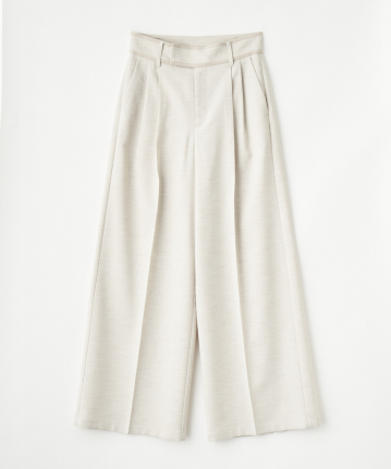 【接触冷感・撥水・UVカット】ウエストトリムワイドパンツ